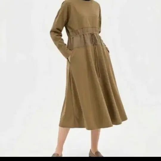 [BUNJANG] System Drawstring Long Dress (Beige) / 시스템 드로우스트링  원피스55(베이지)