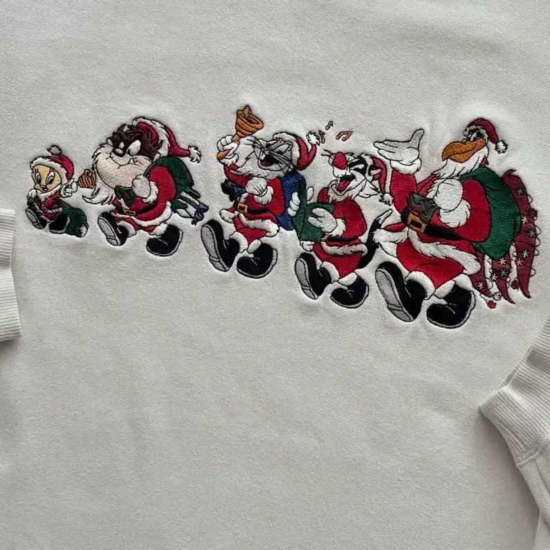 [BUNJANG] Warner Bros. Looney Tunes Christmas Vintage Sweatshirt / 워너브라더스 루니툰 크리스마스 빈티지 맨투맨