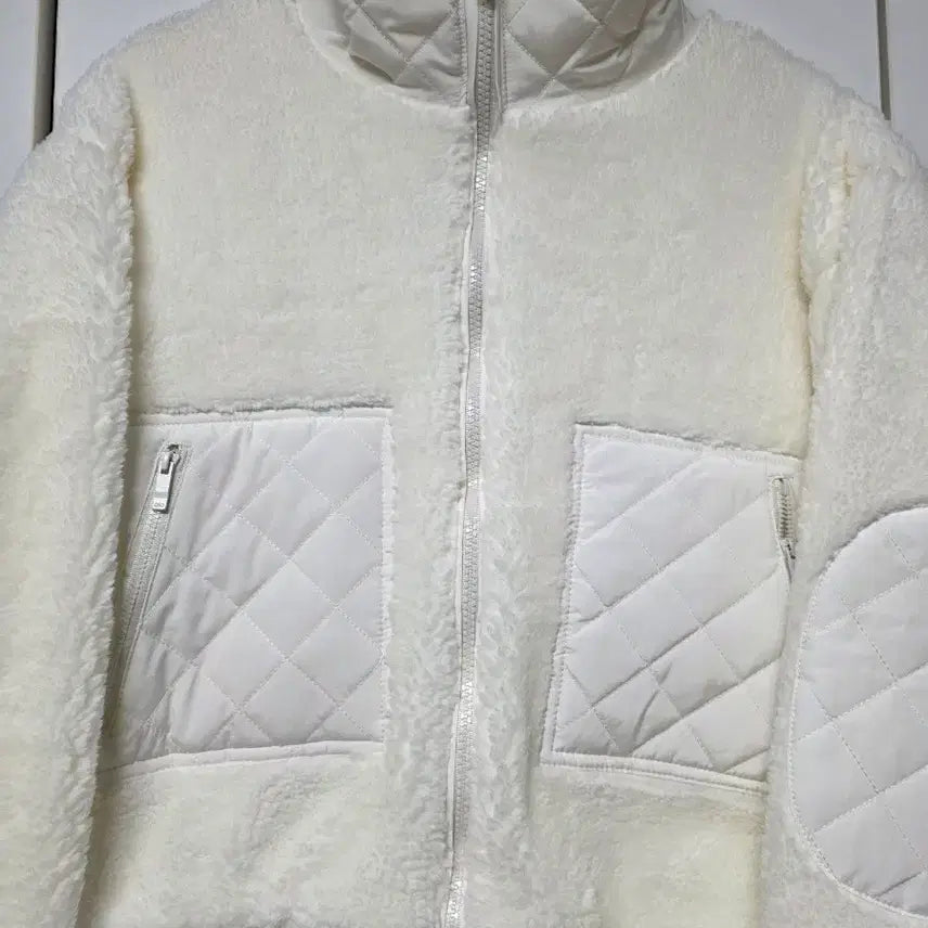 [BUNJANG] ALO Quilted Fleece Jacket - Cream - Size L / ALO 크림 퀼팅 플리스 자켓 L
