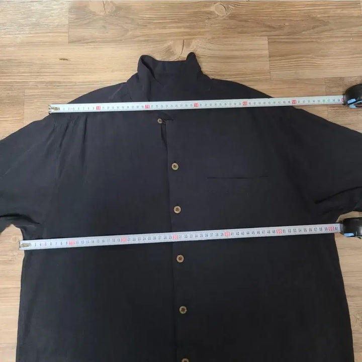 [SOLD OUT] 90s 93년 토미 바하마 빈티지 실크 오버핏 블랙 반팔 셔츠