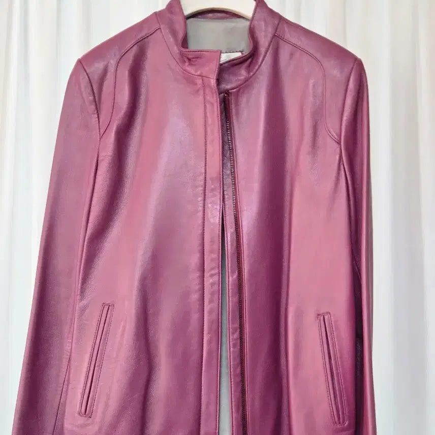 [BUNJANG] AffIrmo Magenta Lambskin Jacket / AffIrmo 마젠타 양가죽 여성 자켓