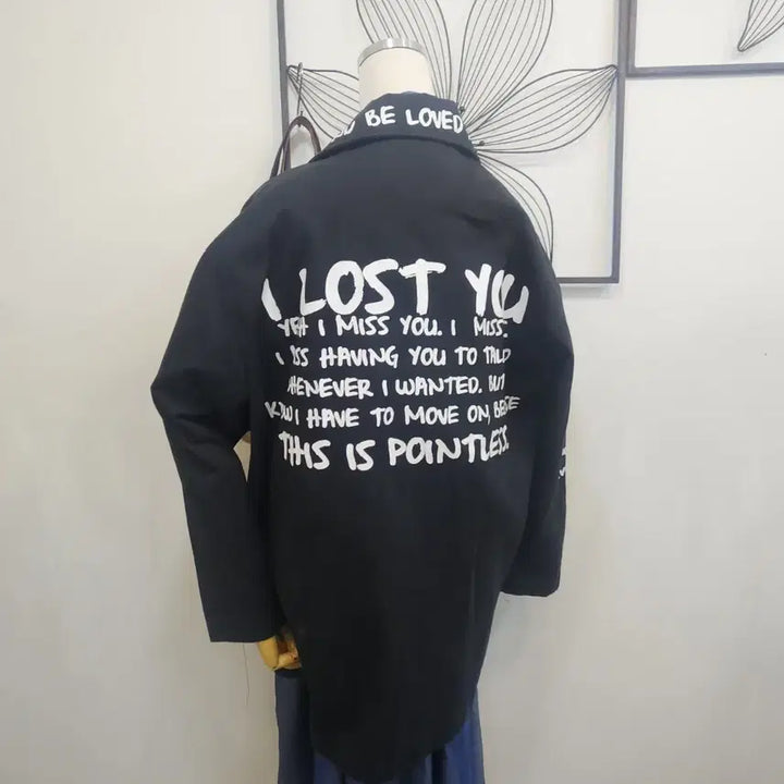 [BUNJANG] VAN AKE Lettering Black Jacket / 반 에이크 VAN AKE  레터링 블랙  자켓 free