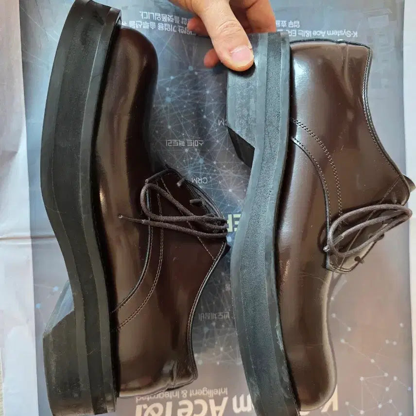 [BUNJANG] Lost Garden Derby Burgundy Brown Shoes / 로스트 가든 포릭(forik) 더비 버건디 브라운 240