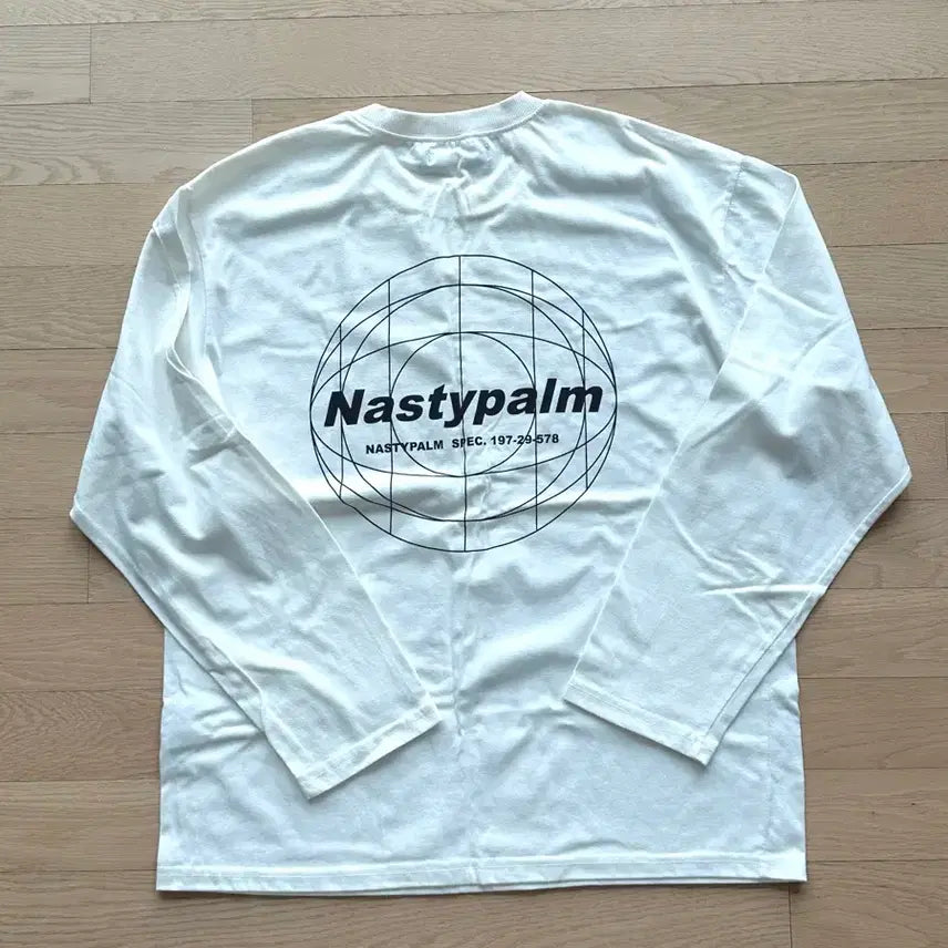 [BUNJANG] Nastypalm Long Sleeve T-Shirt White / [빈티지, 상태 좋음!,예쁨, 편함] Nastypalm 긴팔티셔츠 화이트