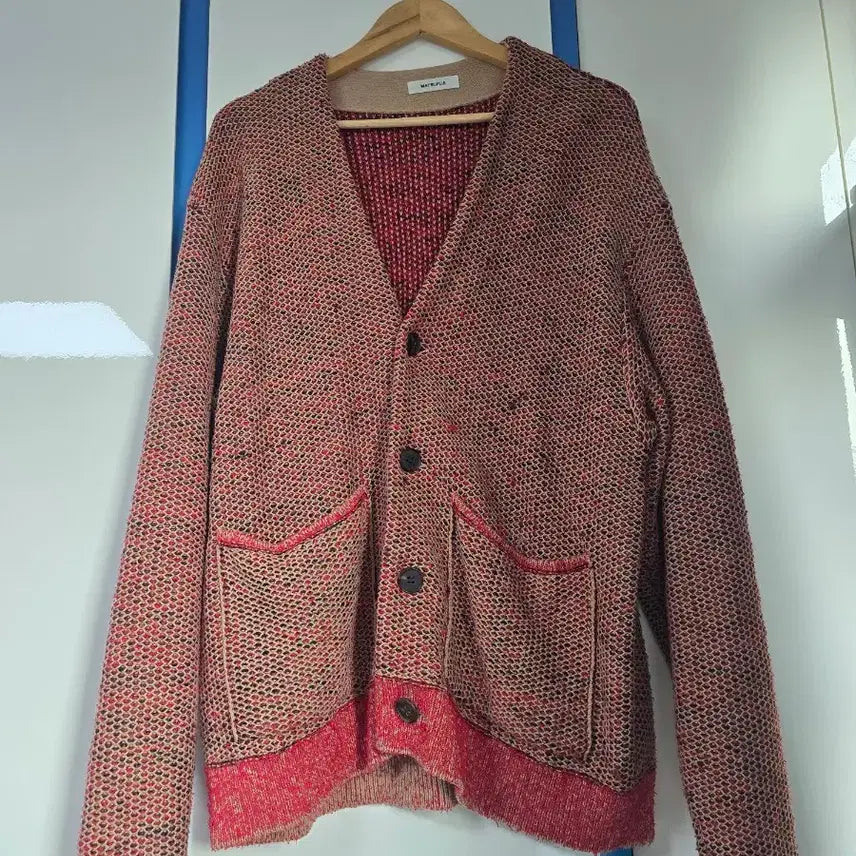 [SOLD OUT] [3] MATSUFUJI 마츠후지 자카드 니트 가디건 레드