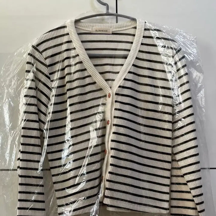 [BUNJANG] Slow and Made Woody Stripe Cotton Cardigan / (미착용, 새상품) 슬로우앤드 made. 우디 스트라이프 코튼 가디건