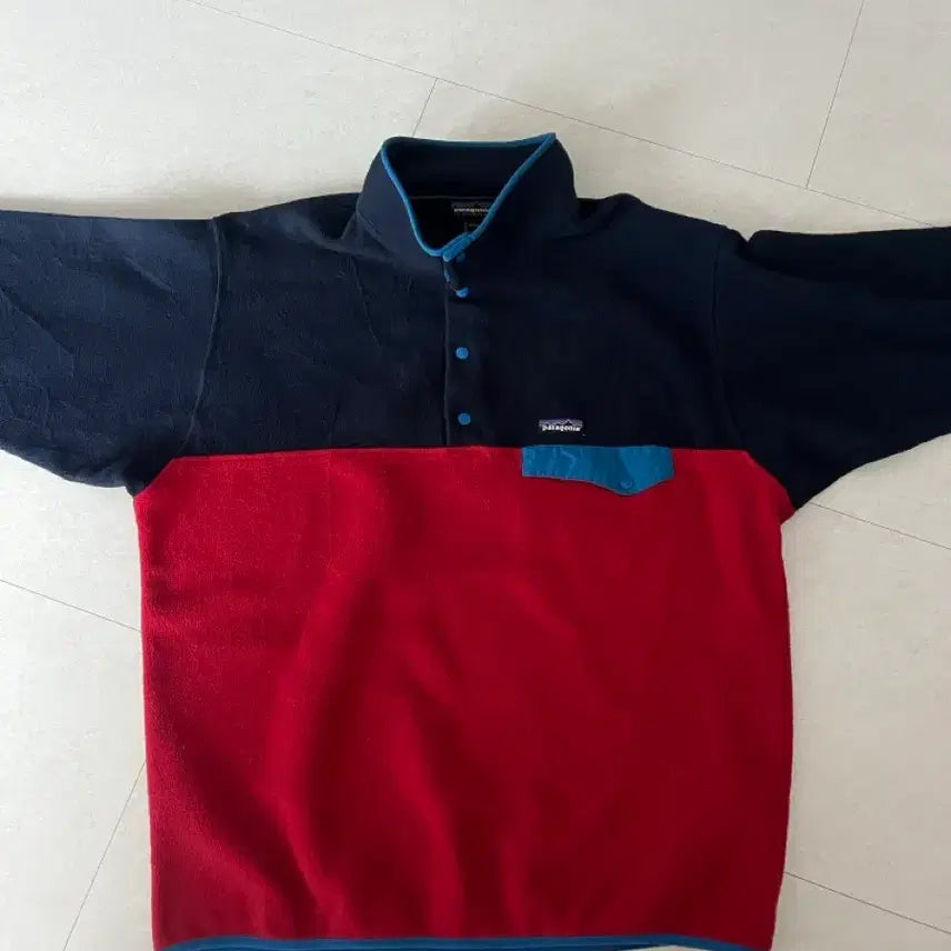 [BUNJANG] Patagonia Synchilla Navy Red Fleece Jacket / 파타고니아 신칠라 네이비레드 L