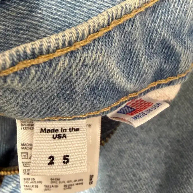 [BUNJANG] American Apparel High Waist Light Wash Denim Jeans / 아메리칸 어패럴 하이웨이스트 연청 데님 (새상품)