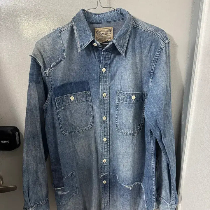 [BUNJANG] Polo Ralph Lauren Chambray Denim Shirt / 폴로 랄프 로렌 100 신형라벨 국내매장판 샴브레이 데님 인디고