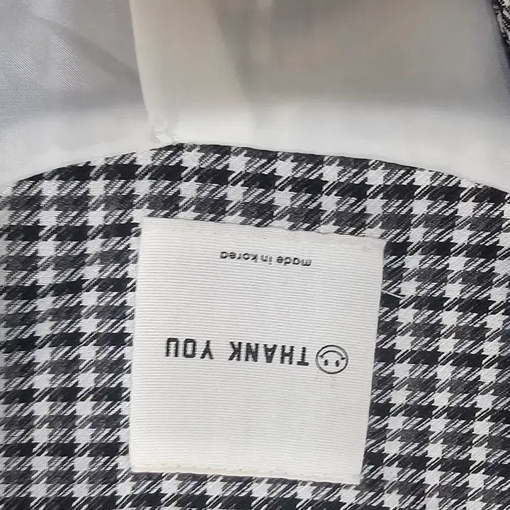[BUNJANG] THANK YOU Houndstooth Check Double Jacket (Women&
