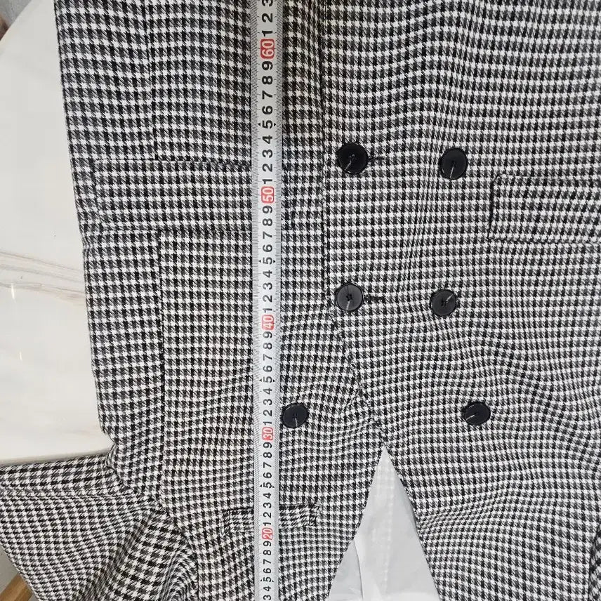 [BUNJANG] THANK YOU Houndstooth Check Double Jacket (Women&