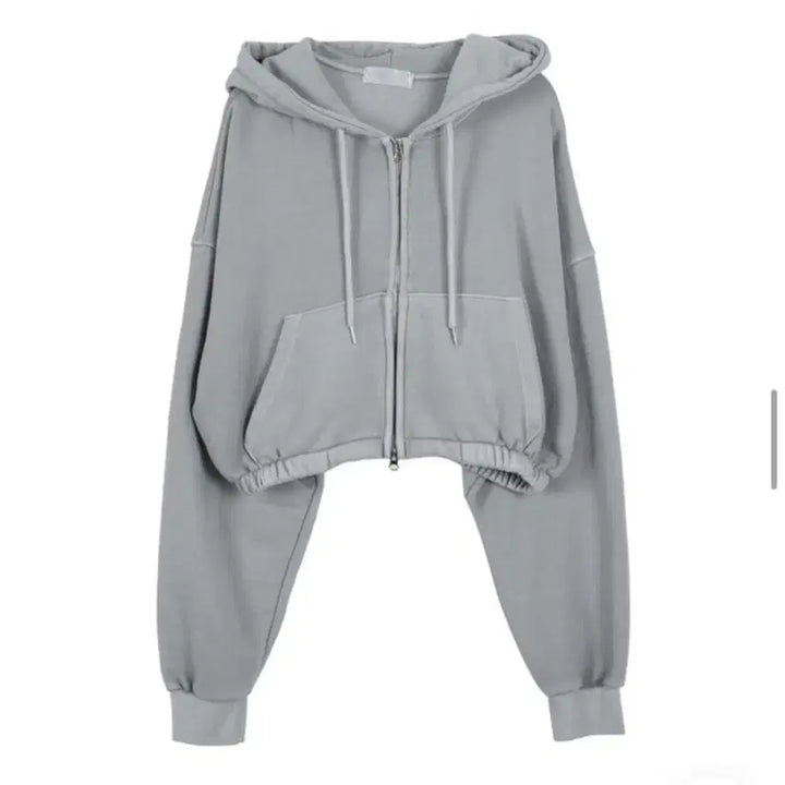 [BUNJANG] Rit Kim Pigment Crop Hoodie Gray / 릿킴 피그먼트 크롭 후디 후드집업 그레이