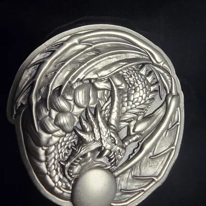 [BUNJANG] Fiji Dragon 2oz High Relief Antique Silver Coin / 2024 푸지 드래곤 하이릴리프 2온스 엔티크 은화
