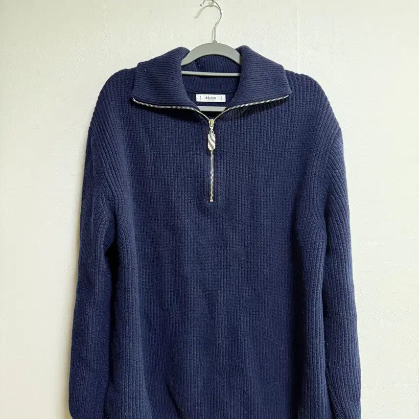 [BUNJANG] Belier Half Zip-up Knit Navy / [L] 벨리에 하프집업 니트 (참버전) 네이비