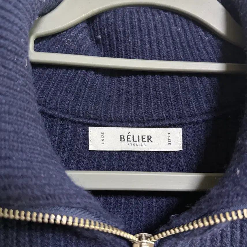 [BUNJANG] Belier Half Zip-up Knit Navy / [L] 벨리에 하프집업 니트 (참버전) 네이비