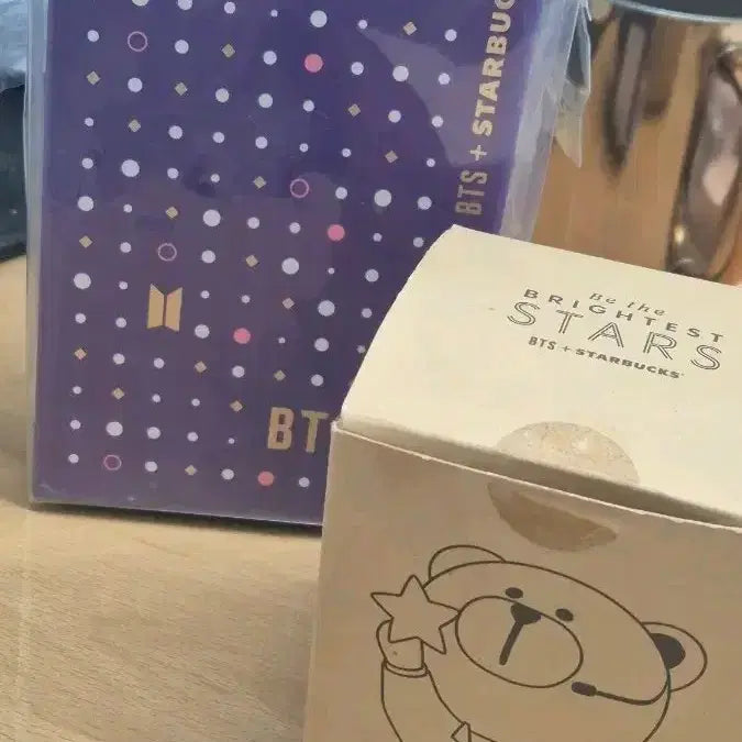 [BUNJANG] BTS Starbucks Mood Lamp &amp; Card Bundle Set / BTS스타벅스 카드, 무드등