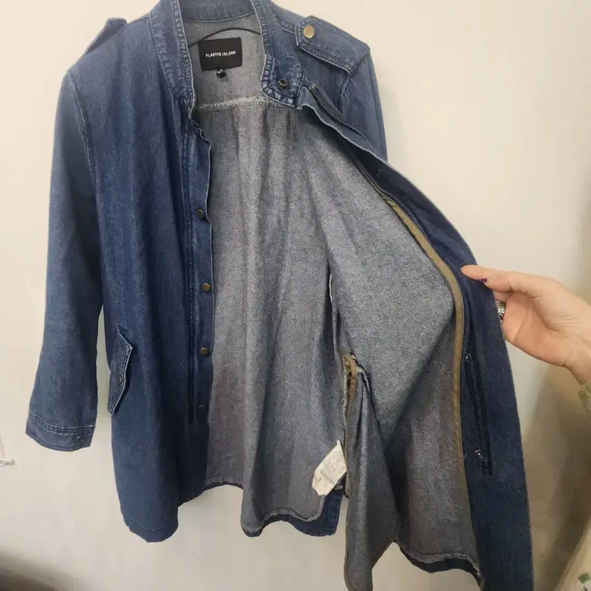 [SOLD OUT] 플라스틱 아일랜드 롱 데님 자켓/넉넉한 XS사이즈