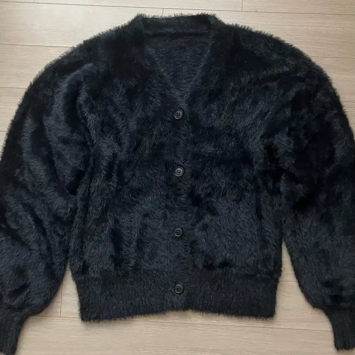 [BUNJANG] Black Fur Cardigan / 블랙 퍼 가디건 (네고 가능)