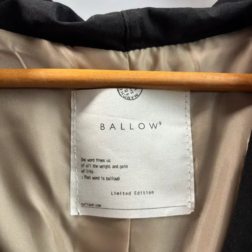 [BUNJANG] BALLOW9 Oversized Hooded Parka Black Limited Edition / [FREE] 발로우9 BALLOW9 후드 파카 블랙 오버핏 4.9