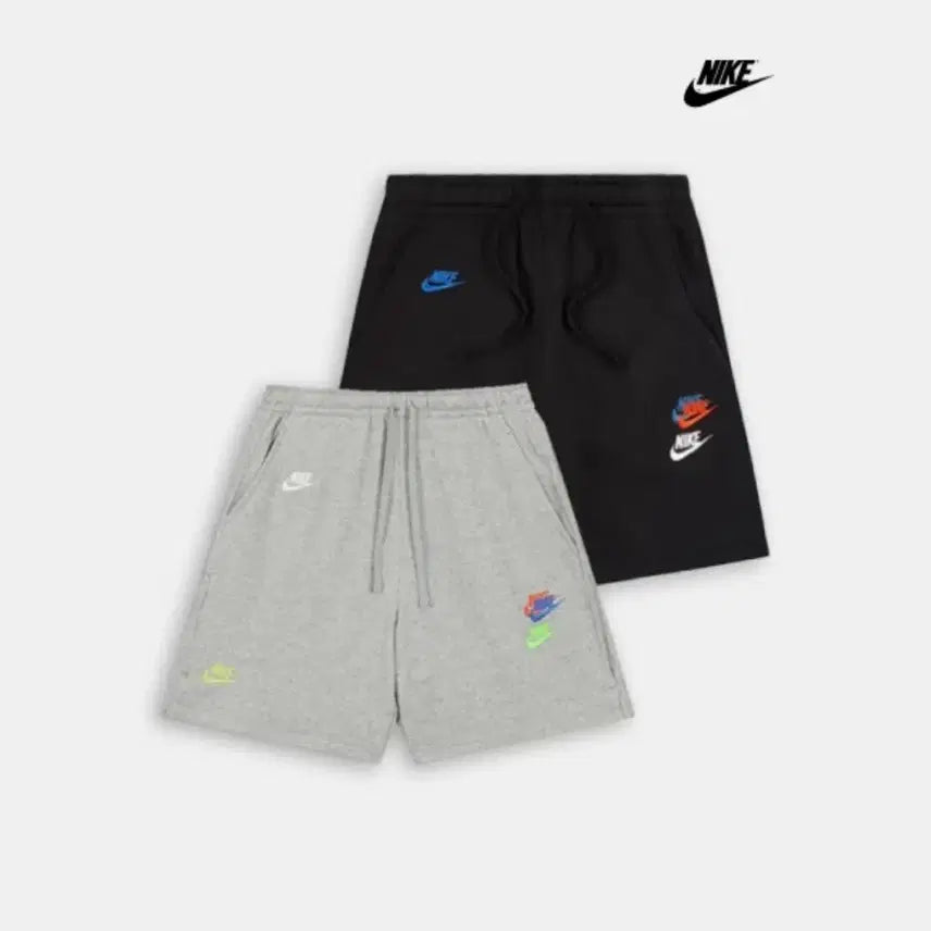 [BUNJANG] Nike Multi Swoosh Shorts Black/Grey / 나이키 멀티 스우시 반바지 새상품 블랙/그레이