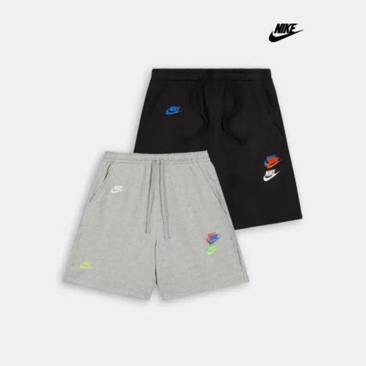 [BUNJANG] Nike Multi Swoosh Shorts Black/Grey / 나이키 멀티 스우시 반바지 새상품 블랙/그레이
