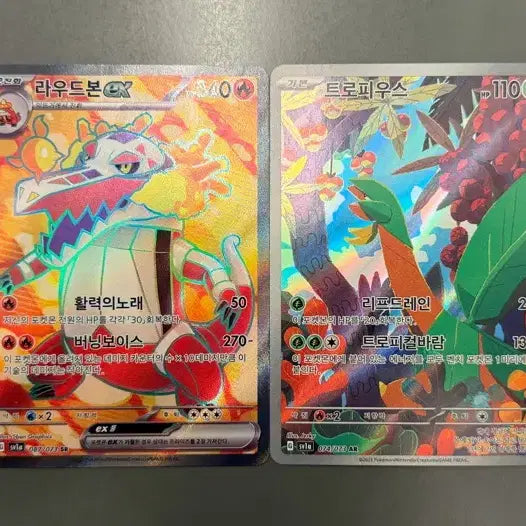 [BUNJANG] Pokemon Fuecoco/Skeledirge/Tropius/Tauros Card / 급처)) 포켓몬카드