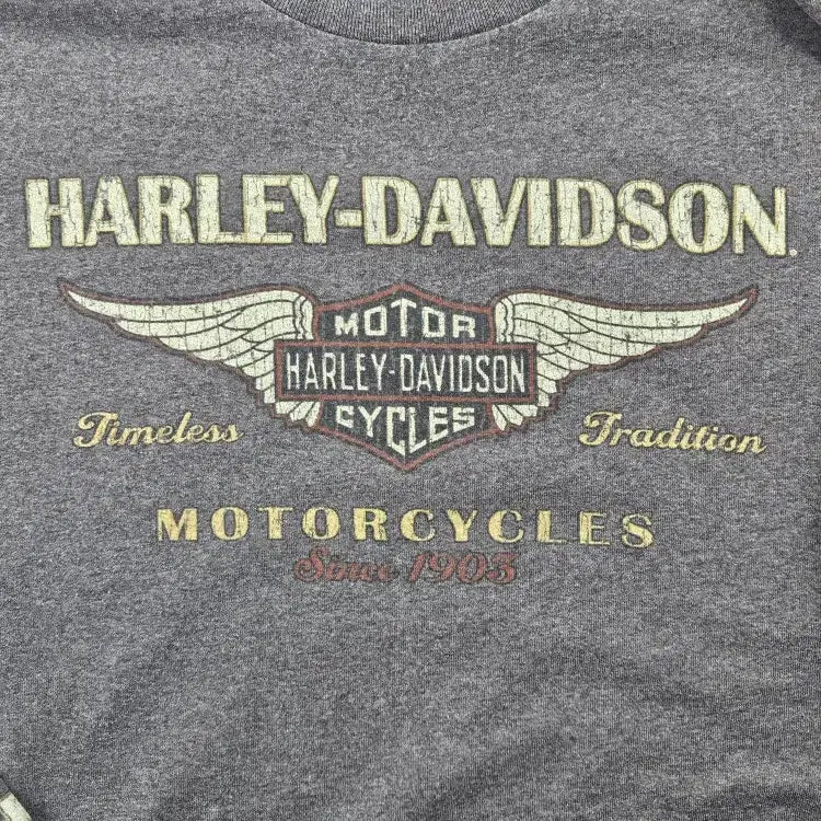 [BUNJANG] Harley-Davidson House of Thunder Bar &amp; Shield Long Sleeve T-Shirt / 할리데이비슨 하우스 오브 썬더 바앤실드 롱슬리브 ( L ) / 11527