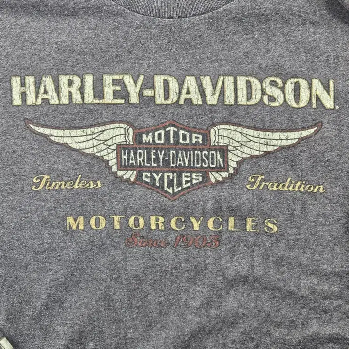 [BUNJANG] Harley-Davidson House of Thunder Bar &amp; Shield Long Sleeve T-Shirt / 할리데이비슨 하우스 오브 썬더 바앤실드 롱슬리브 ( L ) / 11527