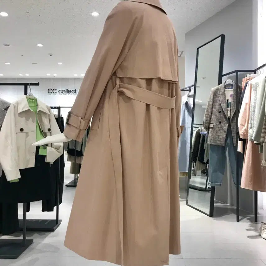 [BUNJANG] Unbranded Beige Long Trench Coat - Women&