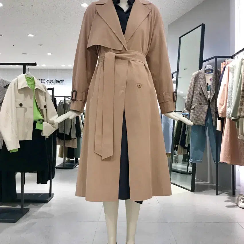 [BUNJANG] Unbranded Beige Long Trench Coat - Women&
