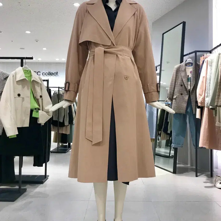 [BUNJANG] Unbranded Beige Long Trench Coat - Women&