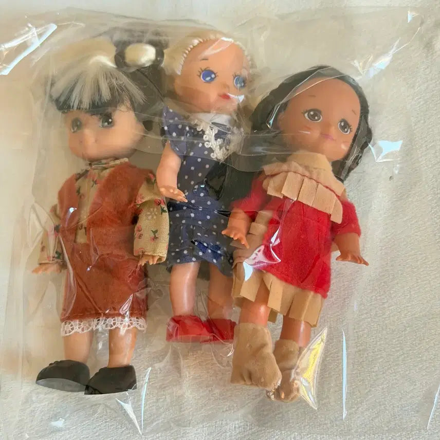 [BUNJANG] Vintage Girl Doll Bundle Set / 빈티지 소녀 인형 3개 일괄 골동품 앤틱