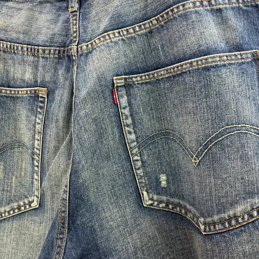 [BUNJANG] RED BIG Wide Denim Shorts / [44-46/빅사이즈] RED BIG 빈티지 힙합 와이드 데님 반바지 3