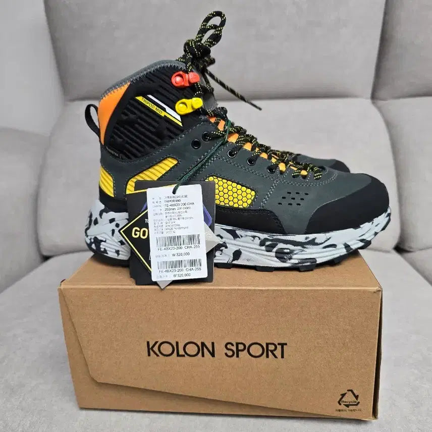[BUNJANG] Kolon Sport Trypod Mid Charcoal Hiking Boots / 코오롱스포츠 트라이포드 미드 차콜색상 팝니다(새상품)