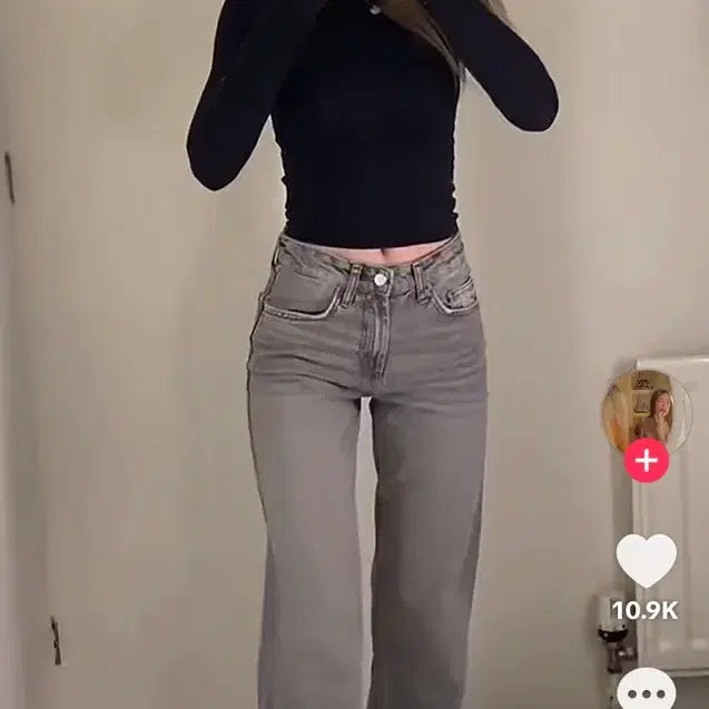 [BUNJANG] ZARA Gray Wide Jeans / 자라 청바지 그레이 와이드