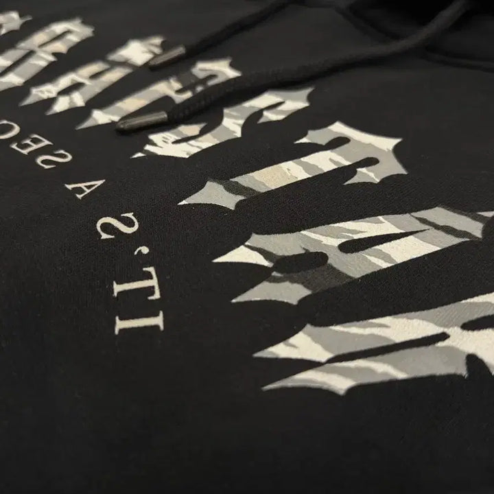[BUNJANG] Trapstar Arch Logo Hoodie Camo Black / (당일발송) 트랩스타 아치로고 후드티 카모블랙