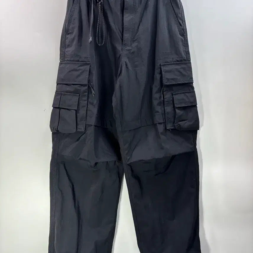 [BUNJANG] Musinsa Standard Nylon Belted Wide Cargo Pants Black / [28] 무신사스탠다드 나일론 벨티드 와이드 카고 팬츠 블랙 고프코어 3