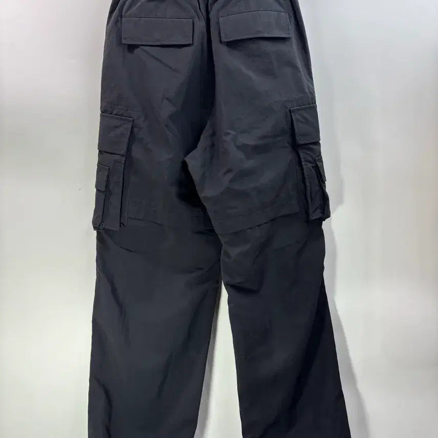 [BUNJANG] Musinsa Standard Nylon Belted Wide Cargo Pants Black / [28] 무신사스탠다드 나일론 벨티드 와이드 카고 팬츠 블랙 고프코어 3