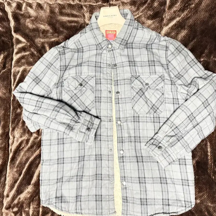[BUNJANG] Big Mac Checkered Shirt Jacket / BIG MAC 빅맥 체크 셔츠 L 안감 털