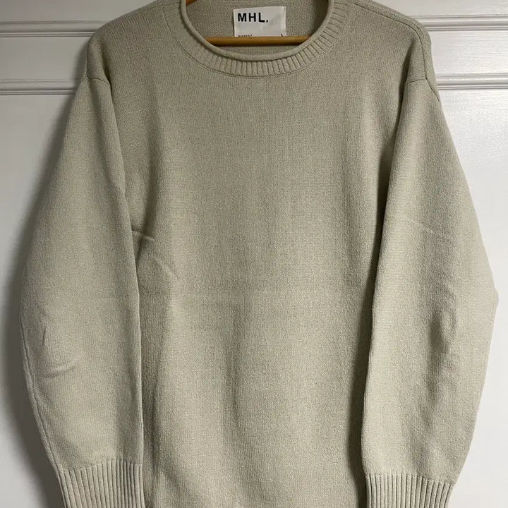 [BUNJANG] MHL Corton Crew Neck Sweater / MHL. Corton Crew Neck Sweater Natural L