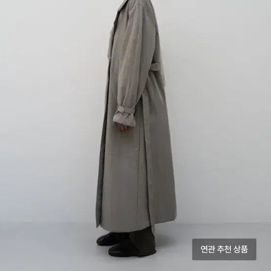 [BUNJANG] LFM Padded Double Trench Coat / Lfm Padded Double Trench Coat (Sage)
