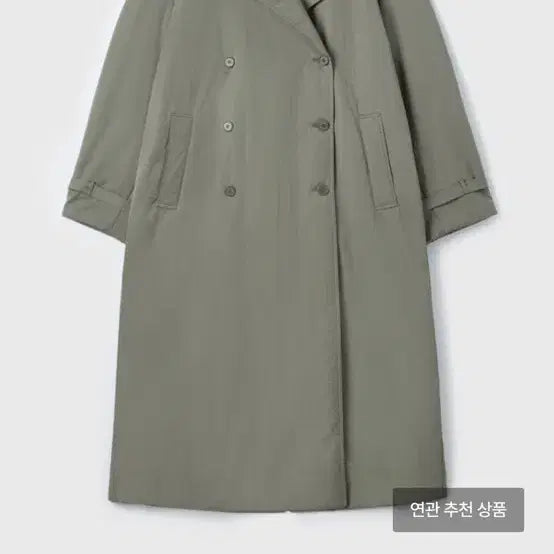 [BUNJANG] LFM Padded Double Trench Coat / Lfm Padded Double Trench Coat (Sage)