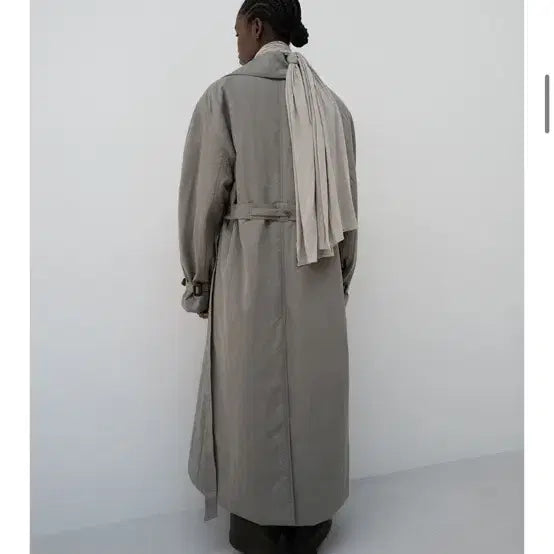 [BUNJANG] LFM Padded Double Trench Coat / Lfm Padded Double Trench Coat (Sage)