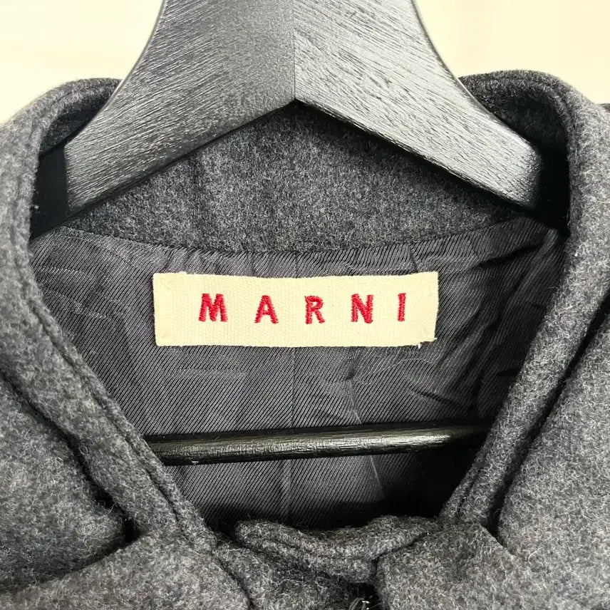 [BUNJANG] Marni Charcoal Wool Blend Oversized Collar Jacket / 마르니 차콜 울 블랜드 오버사이즈 칼라 자켓