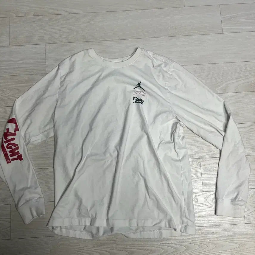 [BUNJANG] Jordan Flight Team White Long Sleeve T-Shirt / 조던 플라이트 팀 화이트 긴팔 티셔츠