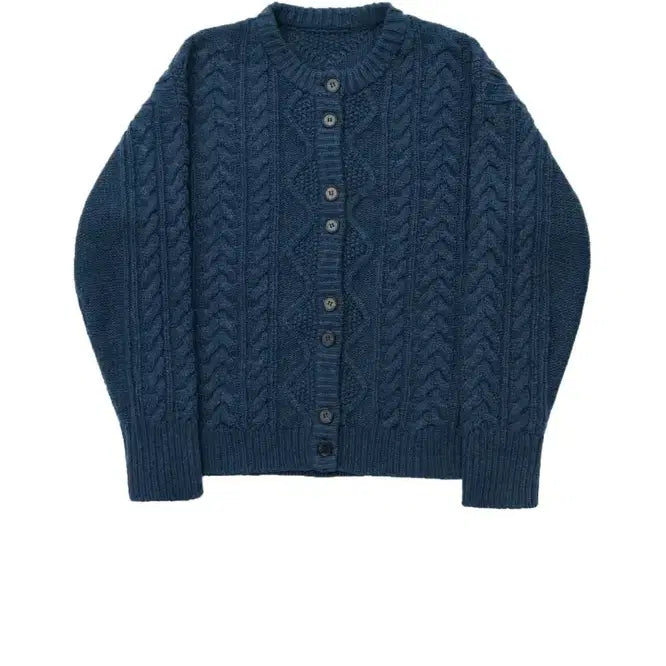 [BUNJANG] FOG Cable Knit Cardigan (Denim) / FOG CABLE KNIT CARDIGAN (DENIM)