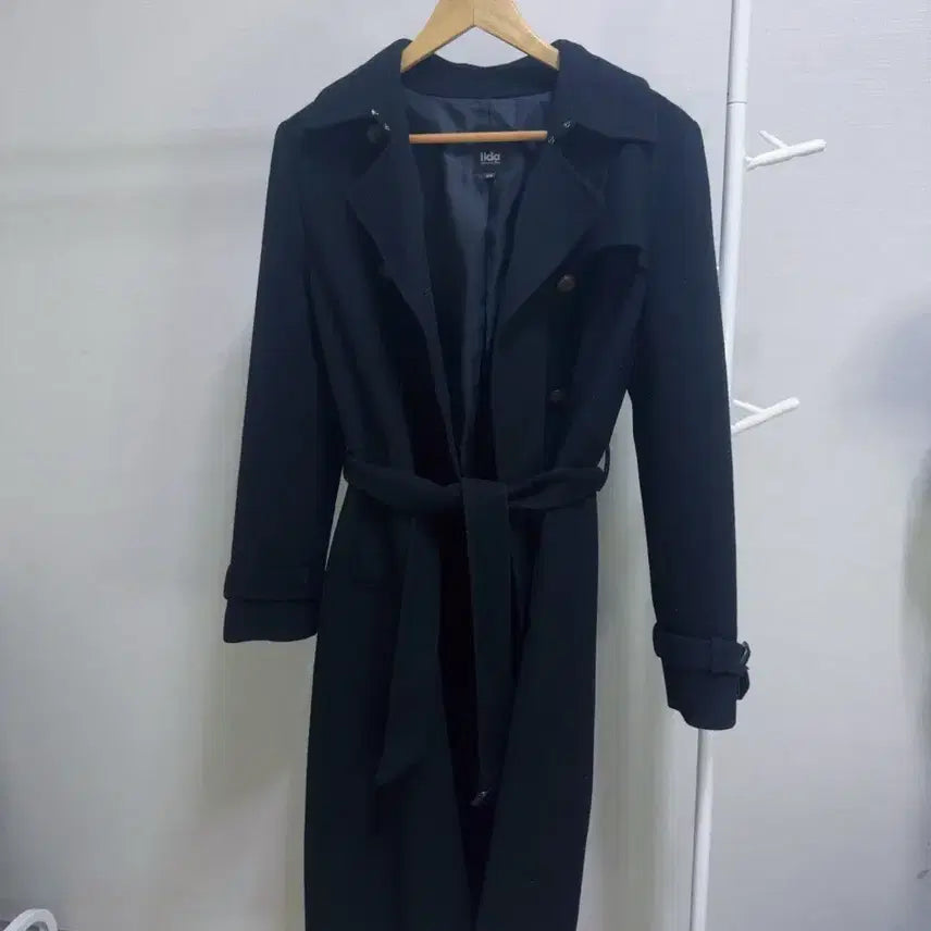 [BUNJANG] Ilda Navy Handmade Long Coat / Ilda 네이비 핸드메이드 롱 코트 66