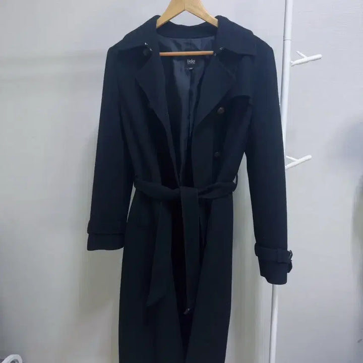 [BUNJANG] Ilda Navy Handmade Long Coat / Ilda 네이비 핸드메이드 롱 코트 66