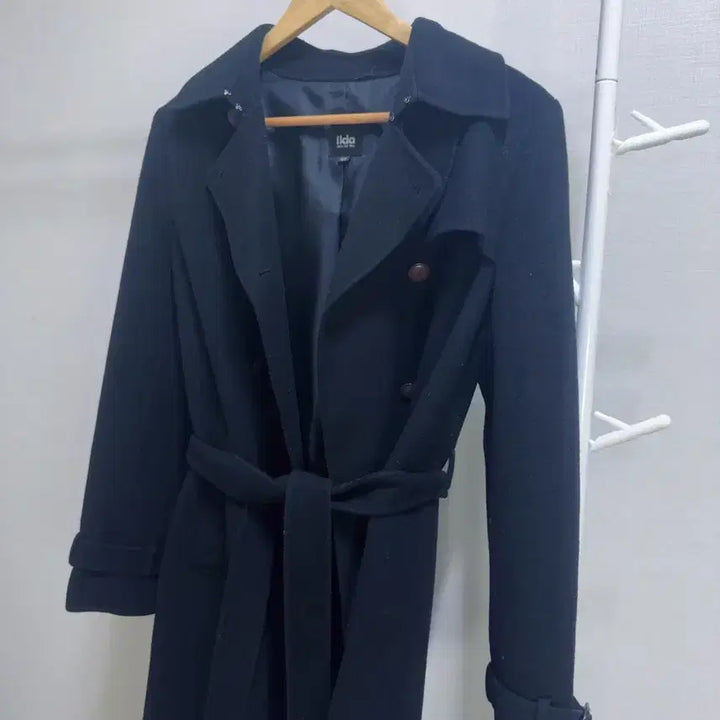 [BUNJANG] Ilda Navy Handmade Long Coat / Ilda 네이비 핸드메이드 롱 코트 66