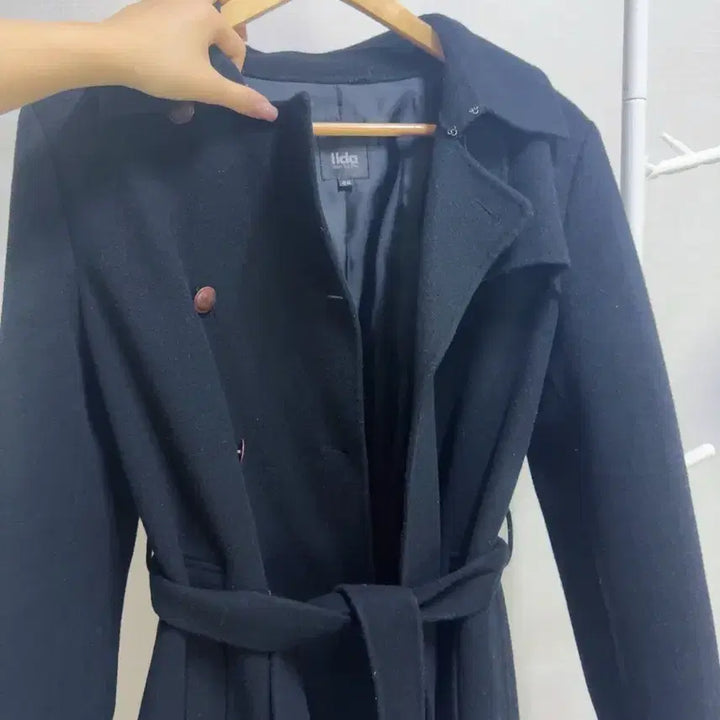 [BUNJANG] Ilda Navy Handmade Long Coat / Ilda 네이비 핸드메이드 롱 코트 66